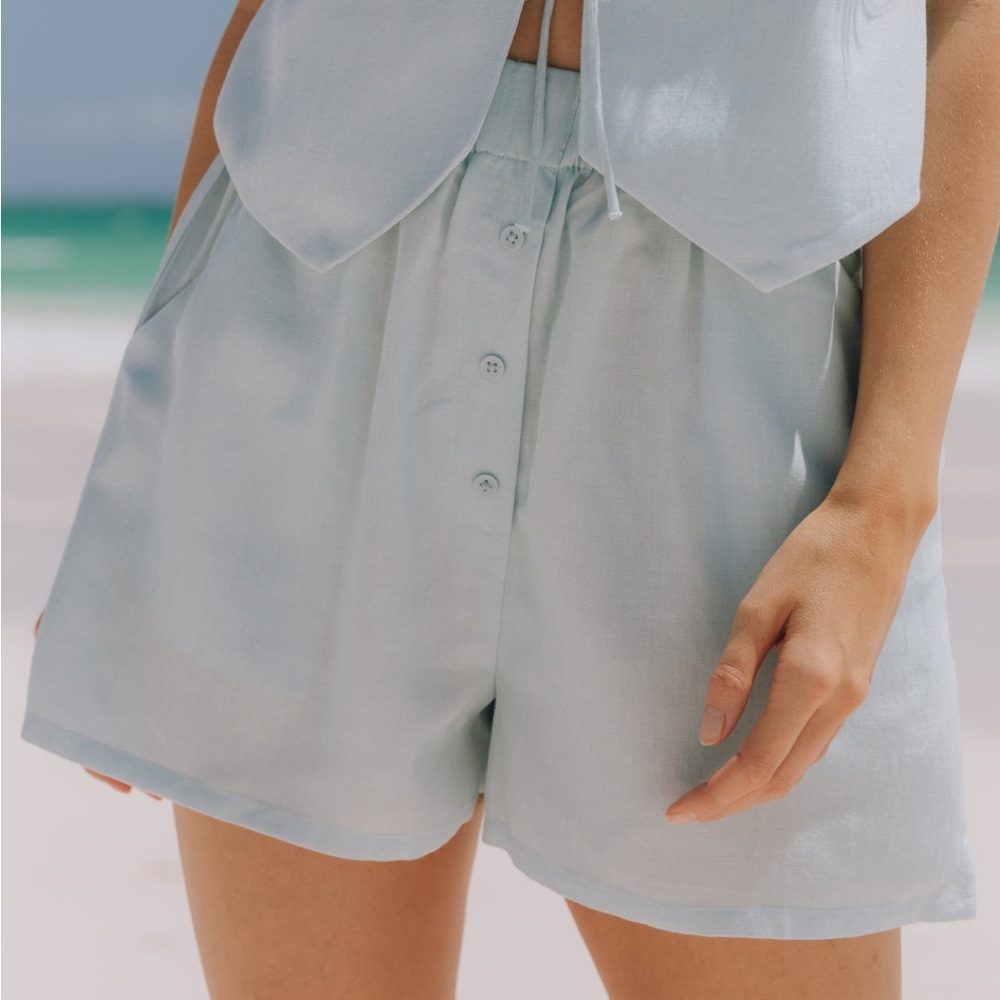 Daily Drills Linen Resort Shorts + Tie top